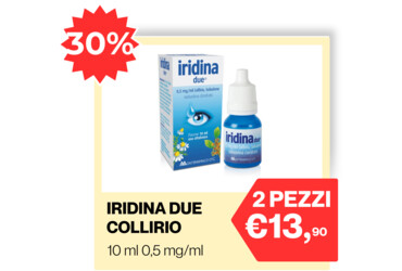 2 PEZZI di Iridina Due® 0,5 mg/ml Collirio
